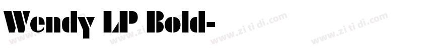 Wendy LP Bold字体转换